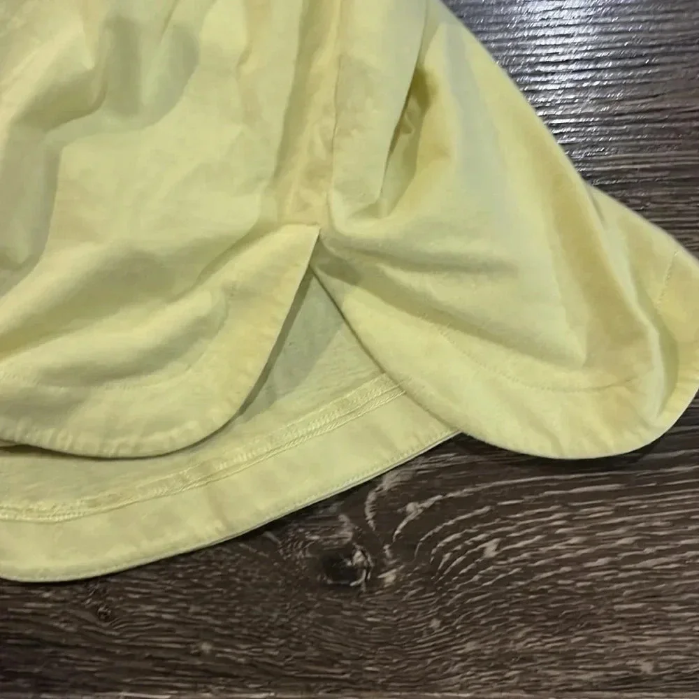 Adidas pale yellow short-sleeve top size large